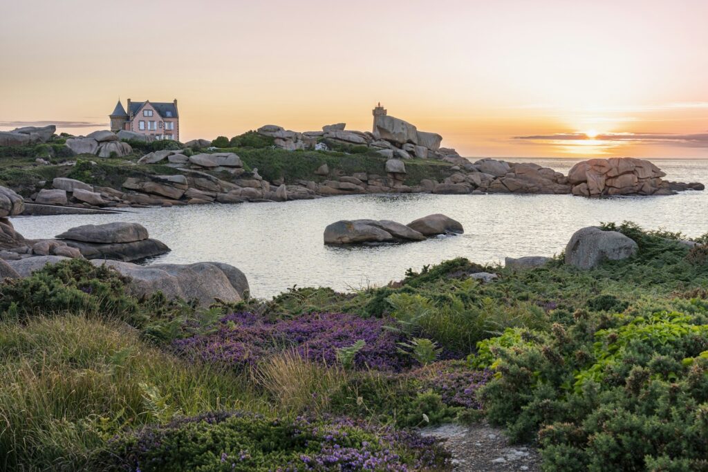 Huisje op een rotseiland bij Perros-Guirec