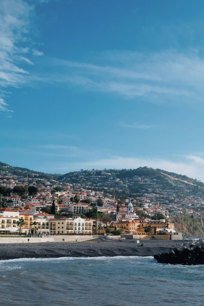 Funchal tegen de heuvels boven de haven