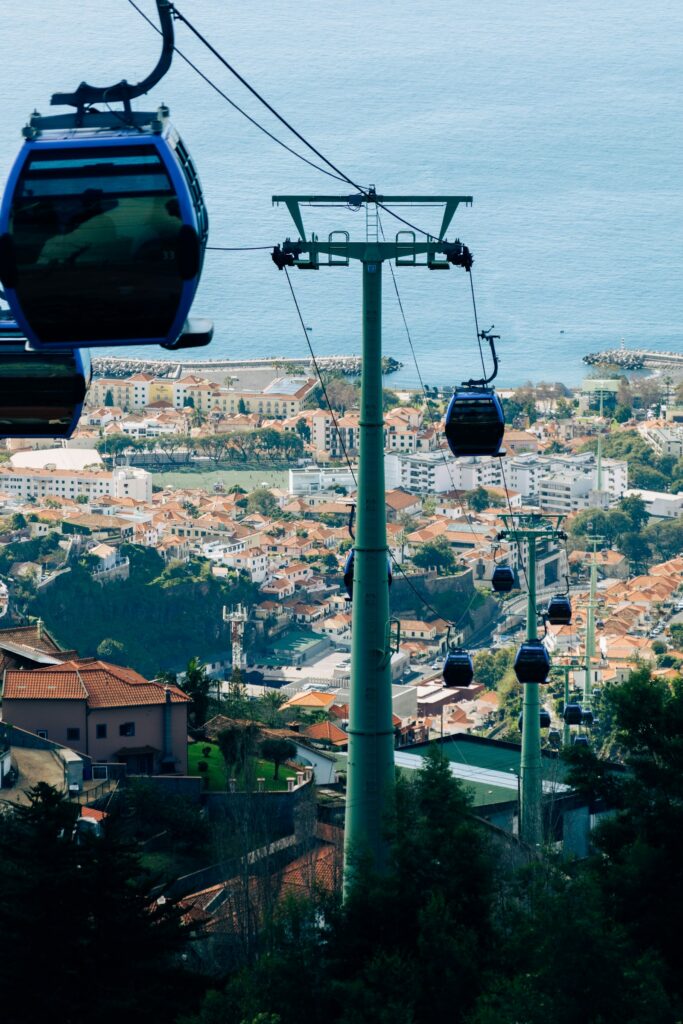 Kabelbaan boven Funchal op weg naar Monte